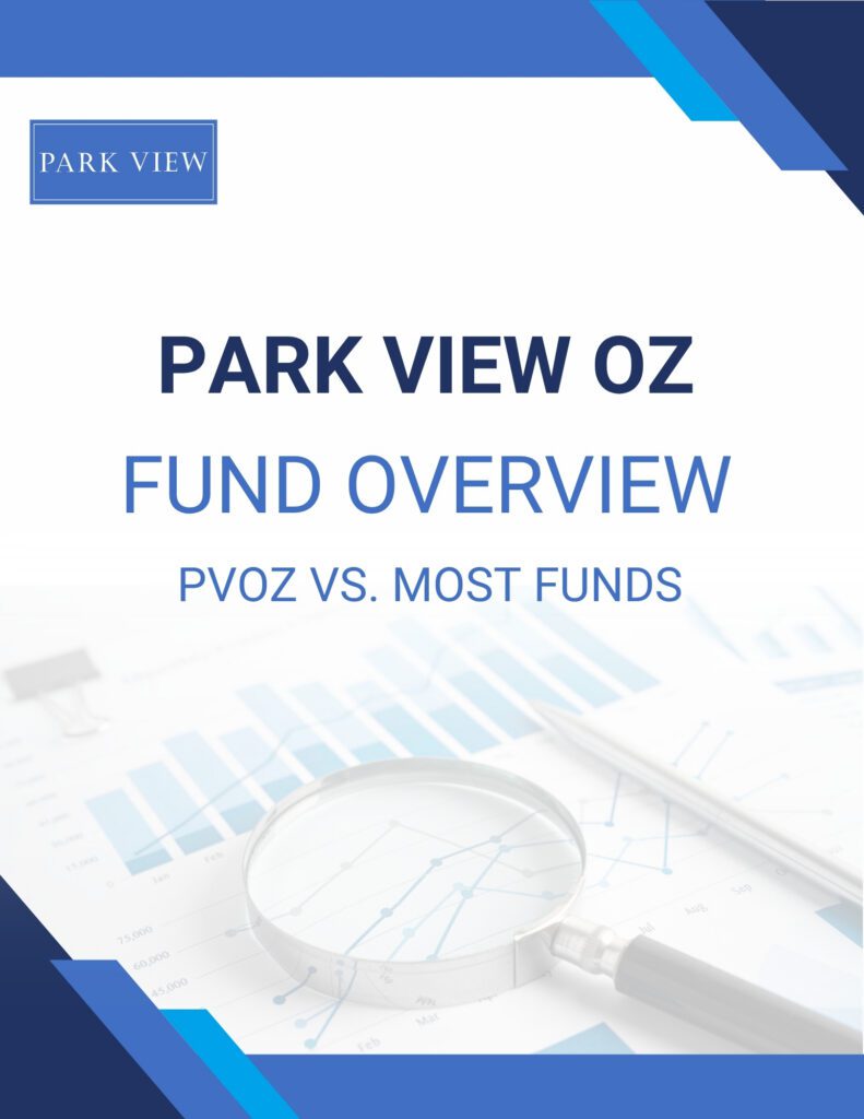 Park View OZ Fund Overview - PVOZ vs. Most Funds